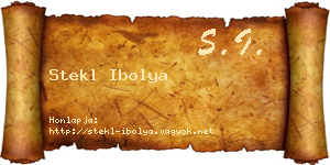Stekl Ibolya névjegykártya