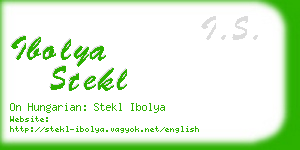 ibolya stekl business card